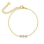 Triple love armband goudkleurig