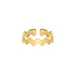 Zigzag ring goudkleurig