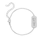 Graveerbare bar armband 2 letters