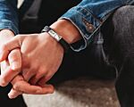 Leren heren armband met namen