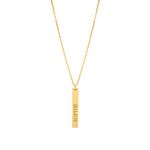 Graveerbare ketting shiny bar goudkleurig
