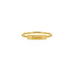 Graveerbare ring bar gold plated