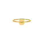 Graveerbare ring hexagon goud kleurig