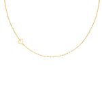 Ketting met side way hartje goudkleurig