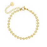 Heart chain bracelet goldplated