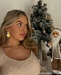 Triple heart earrings goldplated