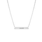 Zilveren graveerbare bar ketting