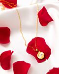 graveerbare ketting voor valentijn met intialen in goud