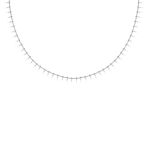 Zilveren ketting met witte details 