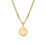 Mannen ketting met vingerafdruk goud kleurig