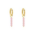 Pink lemonade oorbellen goudkleurig