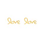 Love oorbellen goud kleurig