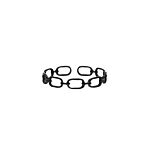 Minimalistische chain ring zwart