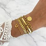 gouden sieraden om pols