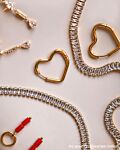 Open heart oorringen goudkleurig