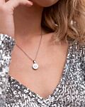 zilveren coin ketting om nek model