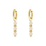 Oorbellen nude beads goldplated
