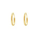 Oorringetjes Sterling Zilver 14 mm Verguld