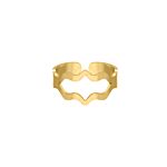 Open zig zag ring goldplated