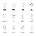 Birth flower armband met jouw gravering goudkleurig