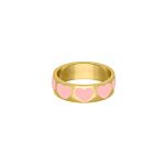 Pink Love Ring Fashionista Goudkleurig