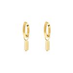 Earrings nude stone goldplated