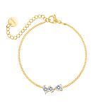 Triple gem bracelet goldplated