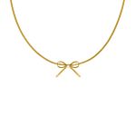 Trendy bow necklace goudkleurig