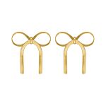 Trendy bow earrings goudkleurig