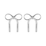 Trendy bow earrings zilverkleurig