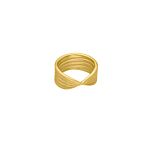 Twist ring goud kleurig