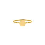 Ring hexagon gold plated