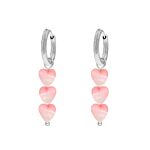 Pink heart earrings