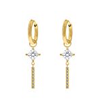 Square earrings luxury goldplated