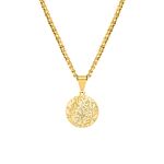 Graveerbare heren ketting sterrenhemel goudkleurig