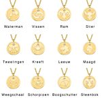 Overzicht van gouden sterrenbeeld hangers