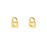 Stud oorbellen slotje kleur goud