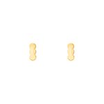 Stud oorbellen three dots goudkleurig