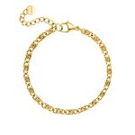 Swirl chain armband goudkleurig