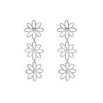 Triple flower earrings 