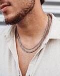 Mannen ketting zilver