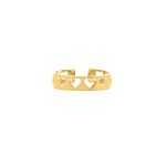 Verstelbare ring hartjes kleur goud