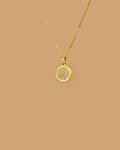 Gouden vingerafdruk ketting 