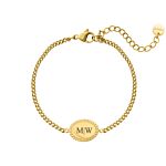 Vintage initial bracelet goldplated