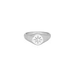 Zegelring ster kleur zilver