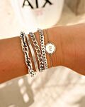 Zilveren armbanden mix chains