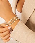 Platte snake armband dubbel