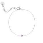 Zilverkleurige armband met geboortesteen
