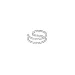 Gevlochten ear cuff dubbel