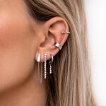 zilveren ear party met ear cuff